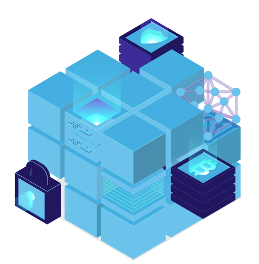 AI and Blockchain Illustration